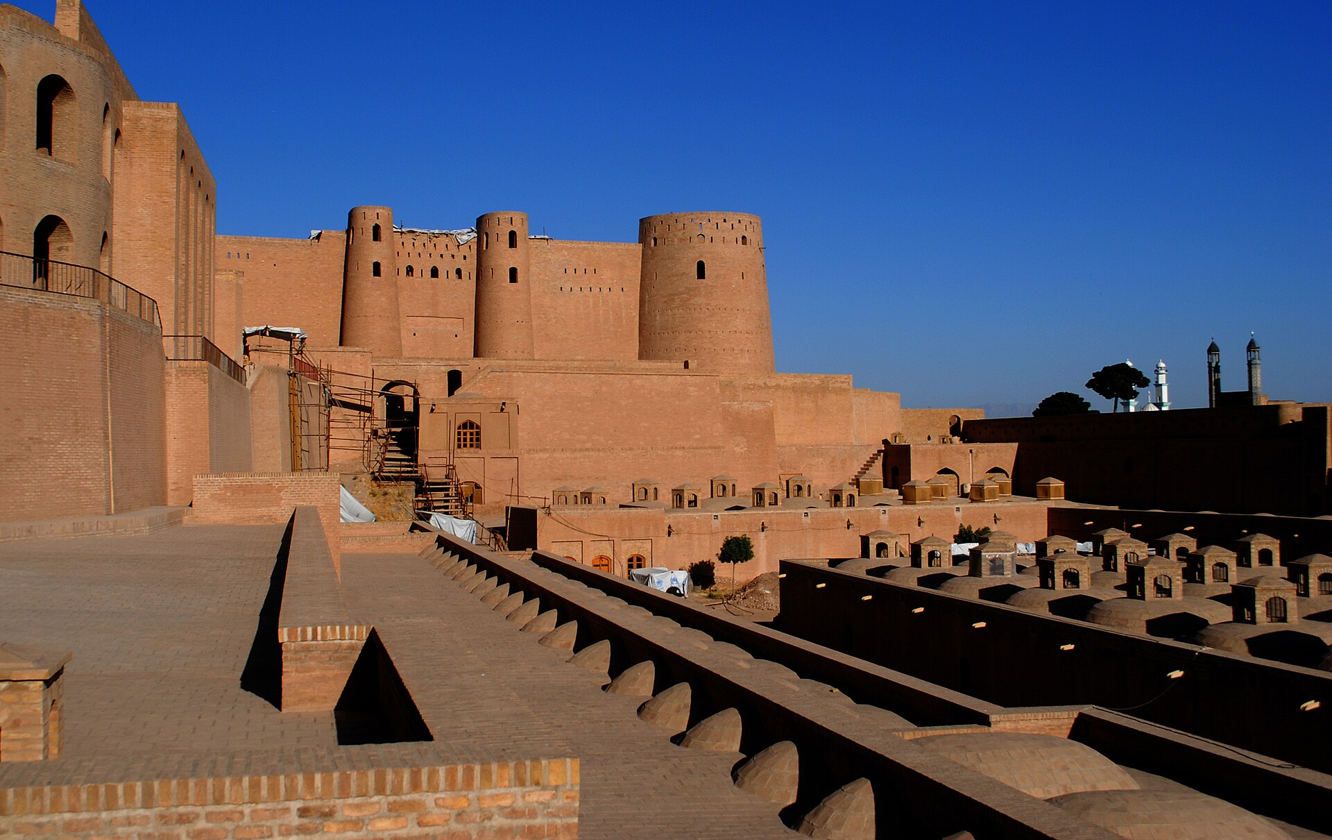 The fortified walls and towers of the Citadel of Herat